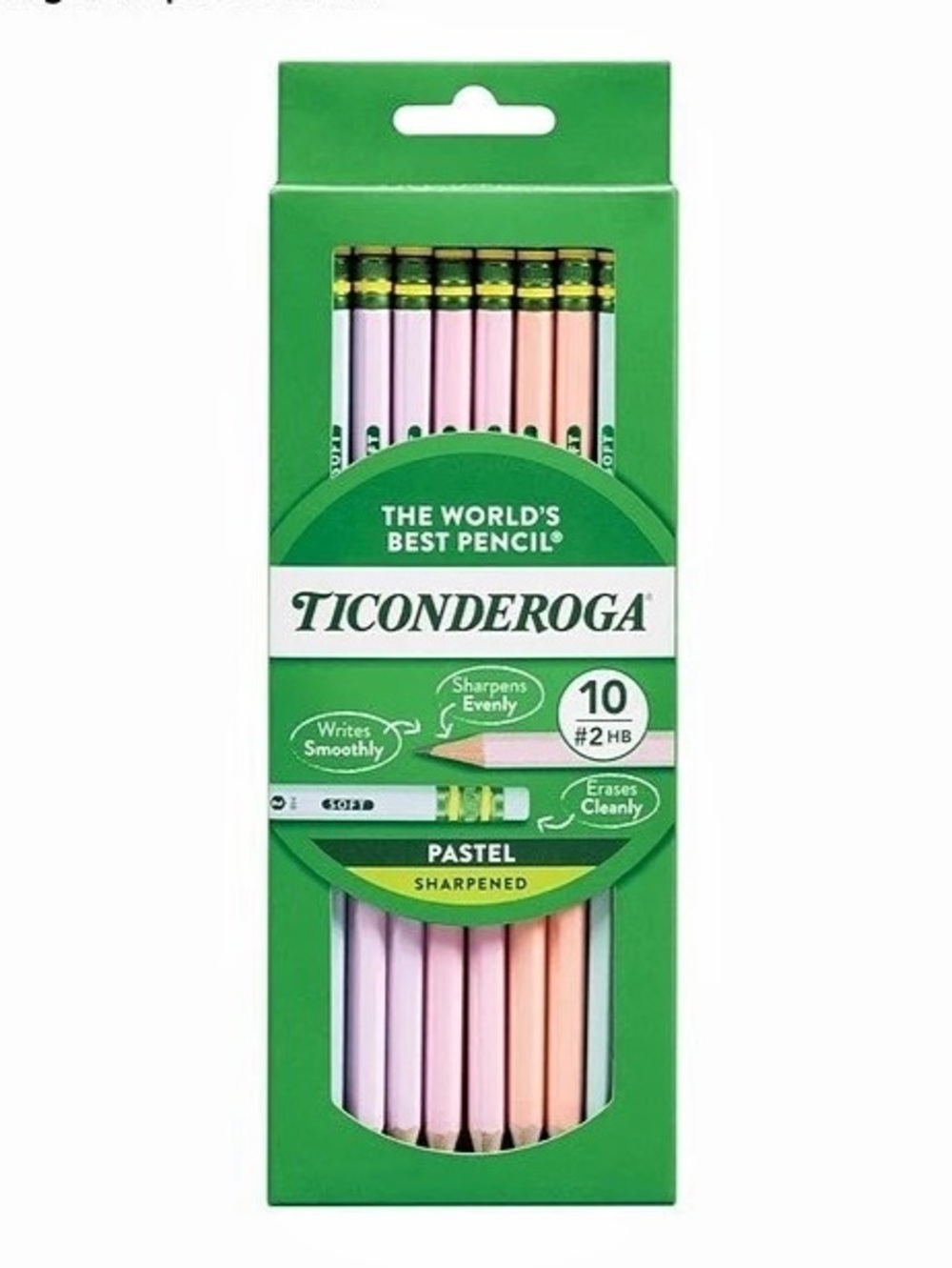 Ticonderoga Wood-Cased Pencils 10 Count Pastel Pencils NEW